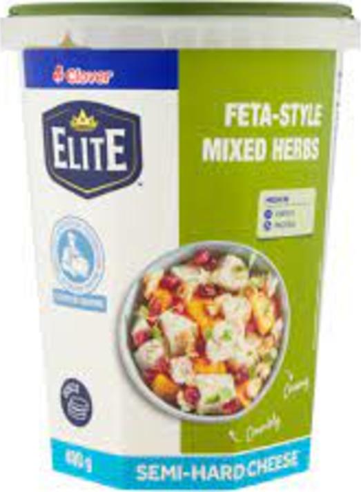 Clover Traditional Feta Cheese With Herbs 400g